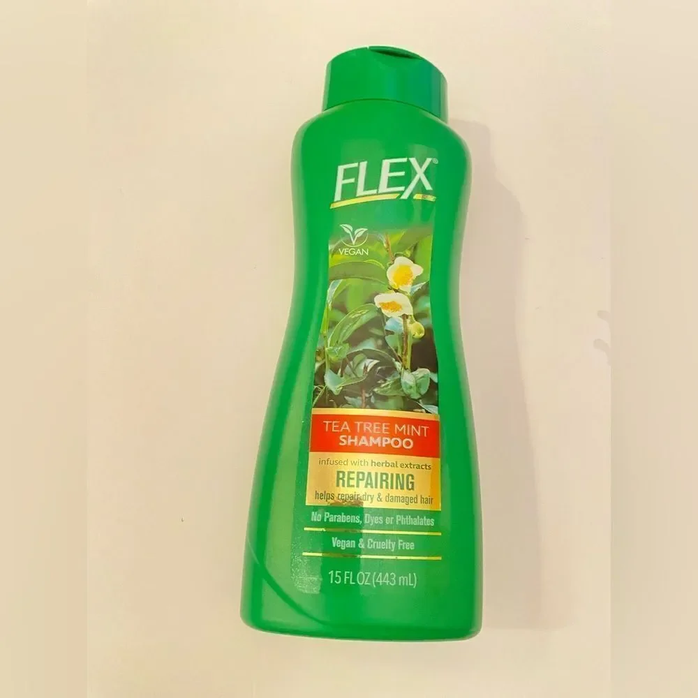 🛍️2 Pack FLEX Tea Tree Mint Shampoo Repairing 15 FL OZ